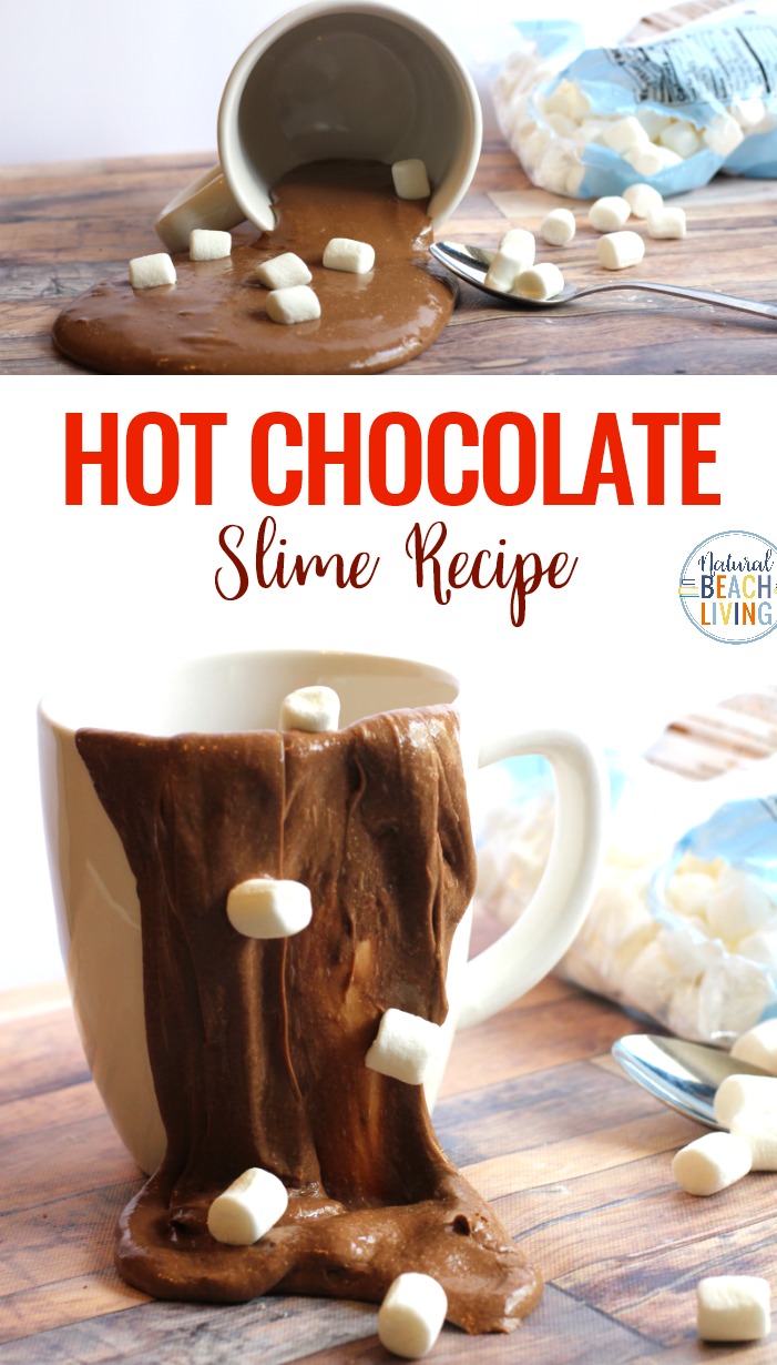 Hot Chocolate Slime Recipe with Contact Solution, How to Make Slime Recipe with Contact Solution that kids will love playing with. Fluffy Contact Solution Slime Recipe or Saline Solution slime with glue! One of the Best Sensory Play ideas for Kids, Our Homemade slime is super easy to make with our slime recipes. Hot Chocolate Theme Activities for Kids and Winter Sensory Play with an Easy Slime Recipe with Baking Soda 