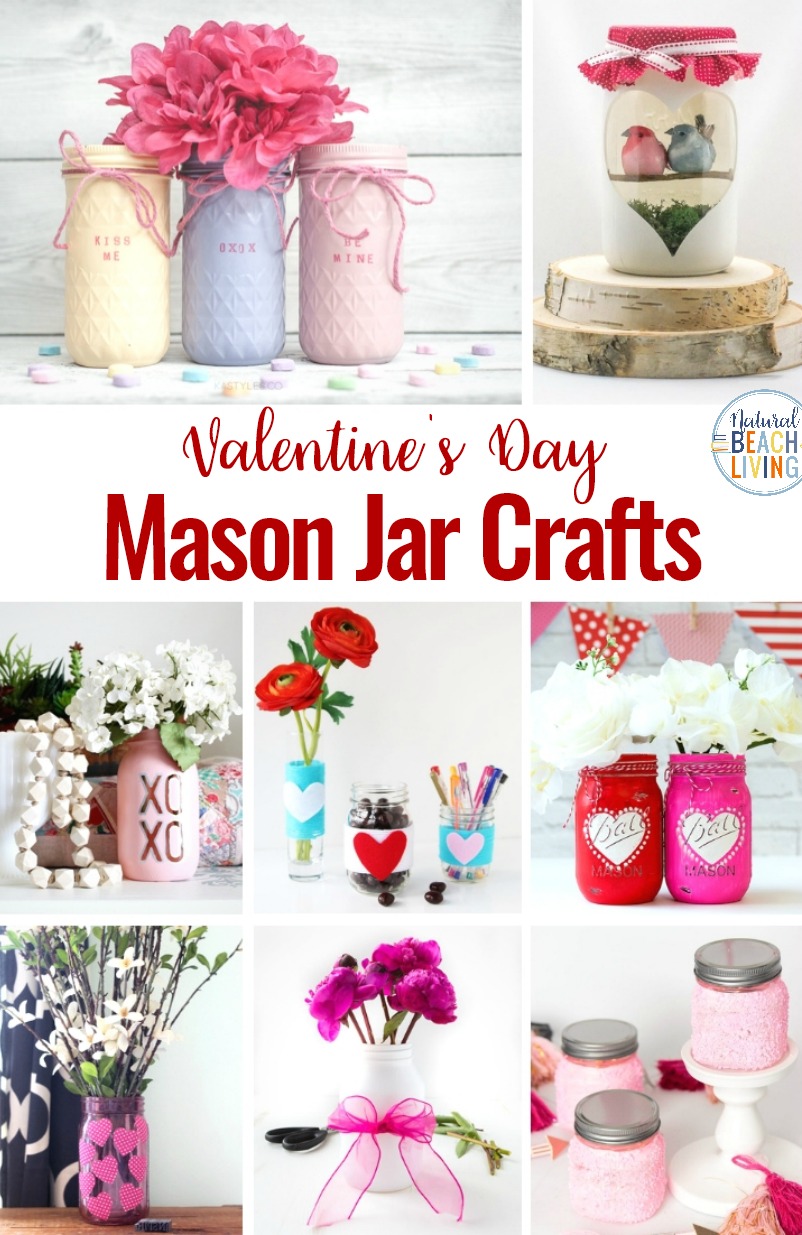 22+ Mason Jar Crafts for Valentine’s Day