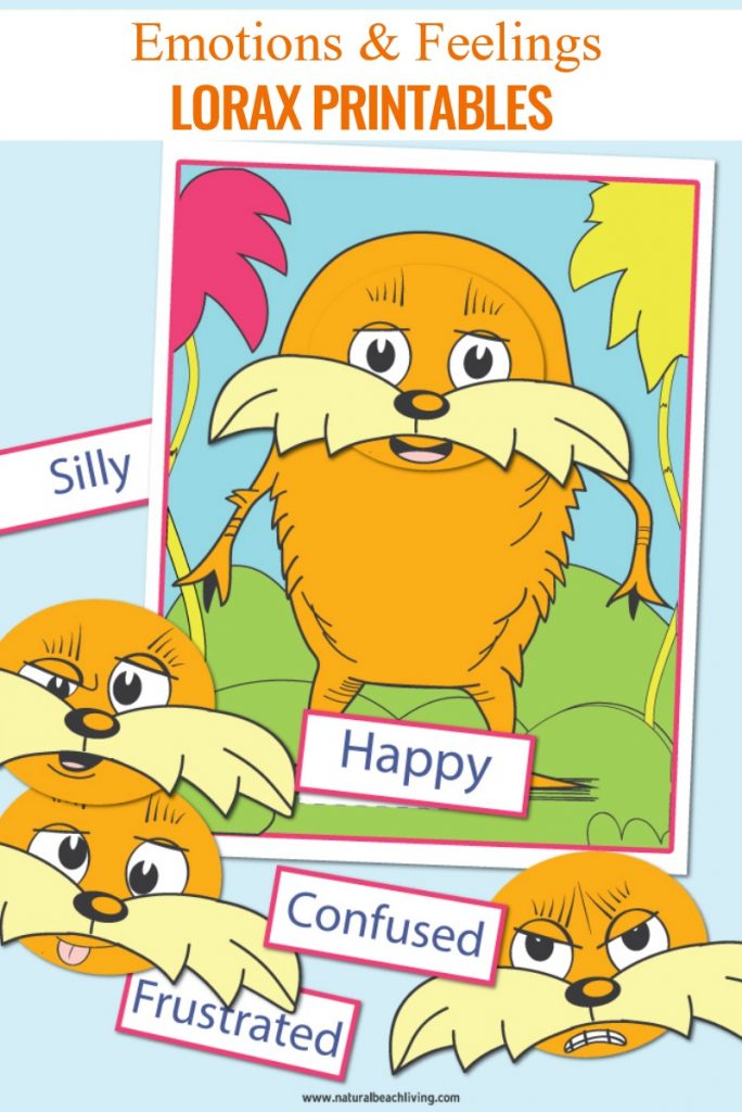 Dr. Seuss Printables Preschool Emotions Lorax Activities, we love these feelings and emotions activities for preschoolers, add this to a Dr. Seuss Theme to celebrate Dr. Seuss Birthday. You can download and print these preschool emotions printables for free. 