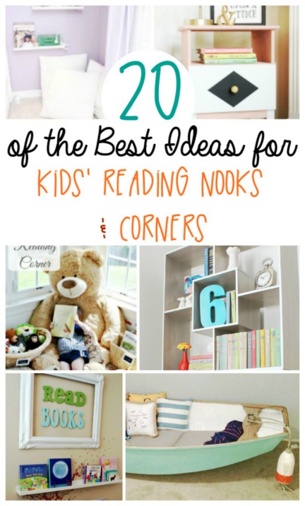 20+ Kids Reading Nook, Reading Corner for Kids, No matter how big your space is every child should have a reading nook. A Reading Nook for Kids can be a small closet, the corner of a room, or a super cozy chair you can curl up and read a great book.