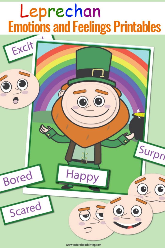 Preschool Emotions Printables and Feelings Activities for St. Patrick's Day. These cute Leprechaun Activities are great for your toddlers, preschoolers, and Kindergarten children. You can use these leprechaun printable emotions cards for a preschool center, fun St. Patrick's Day Activities, or for helping children regulate emotions. A Feelings Game Printable and Free Printable Emotion Cards and Feelings Cards for preschoolers.