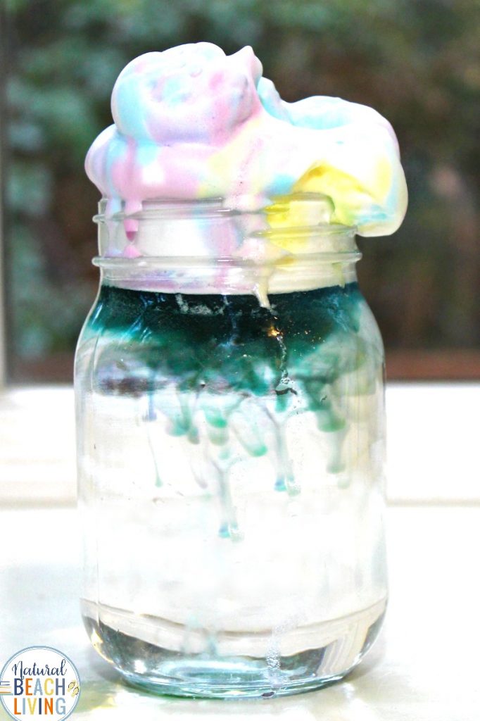 Rain Cloud Experiment and Preschool Science Experiments, Doing a Rain Cloud in a Jar Experiment is perfect for preschool and Kindergarten science. This weather science experiment gives your children a chance to explore clouds and rain with hands-on activities. Perfect for a preschool weather theme, Preschool Science, 