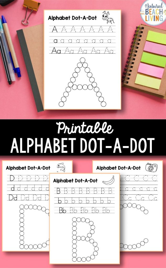 These FREE Alphabet Worksheets a-z are great to practice letter recognition as well as beginning letter sounds. Perfect Preschool Alphabet Theme with Free Q Tip Painting Printables will also have your children working fine motor skills as well as handwriting practice. Alphabet handwriting worksheets, Preschool Alphabet and Language Activities