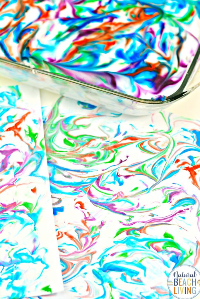 Rainbow Art for Kids Shaving Cream Art, Shaving Cream Marbling, For this fun art activity, all you need is a few simple supplies for a lovely rainbow shaving cream marbled paper. Preschool Art Activities, Explore color mixing with shaving cream and food coloring for beautiful shaving cream art. 
