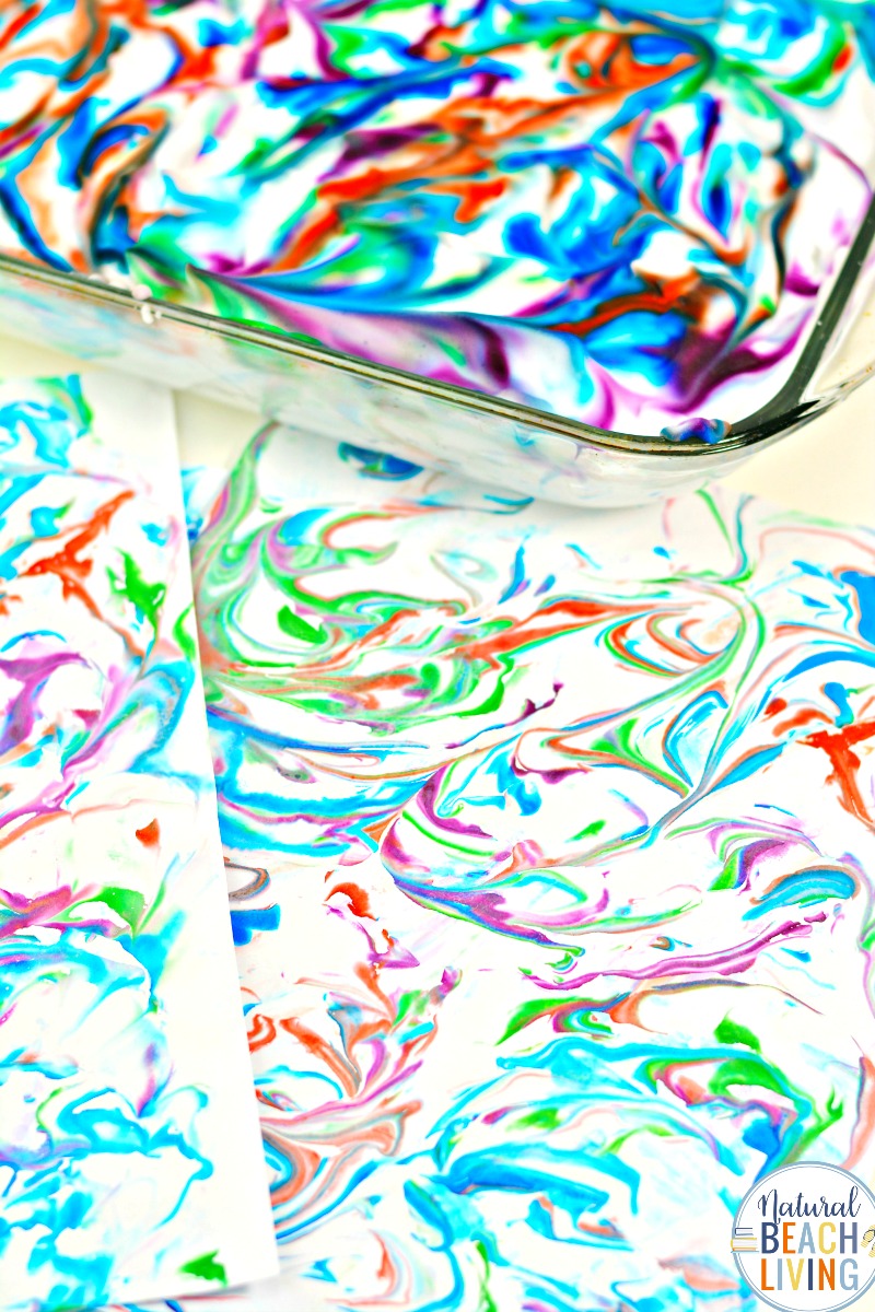 Rainbow Art for Kids – Shaving Cream Art