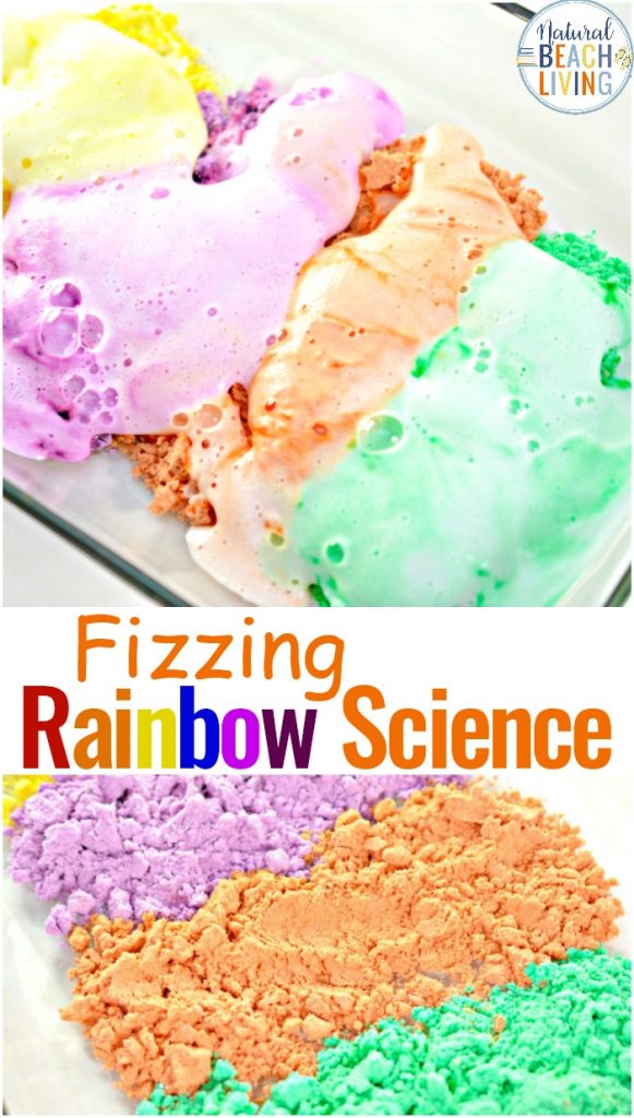 Fizzing Rainbow, Preschool Science Activities, Simple science activities are great for preschoolers and Kindergarten and this Fizzing Rainbow is easy to set up, and so much fun to experience. If you are looking for fun and easy science activities for kids Rainbow Science is amazing. Preschool Rainbow Science Activities with Video, fizzy science experiments