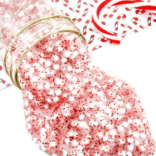 *Scented* FREE SHIPPING! Candycane Christmas/ Holiday Slime 