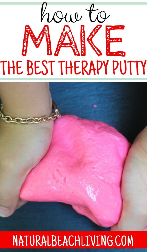 The Best Therapy Putty Recipe You'll Ever Make, How to Make Putty for Stress, ADHD, SPD, This Stress Putty is the perfect DIY Therapy Putty or Silly Putty Recipe for Kids and Adults, Make this Homemade Putty in under 5 minutes and it will last for weeks, Therapy Dough, Sensory Play