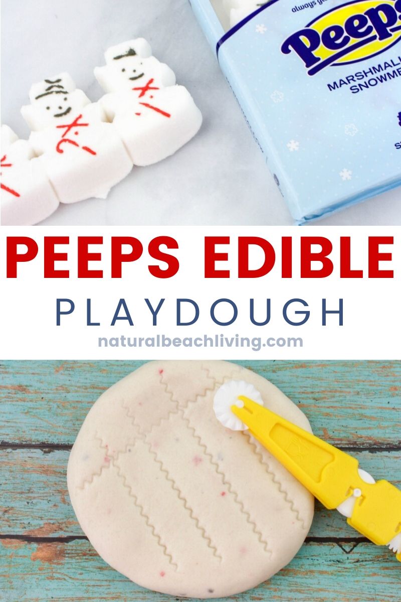 Peeps Edible Snow Playdough – Easy 3 Ingredient Recipe