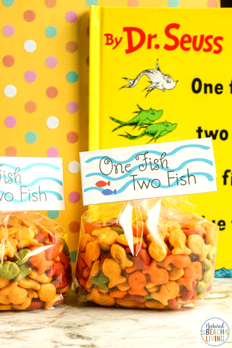 Dr Seuss One Fish Two Fish Goodie Bag Tags