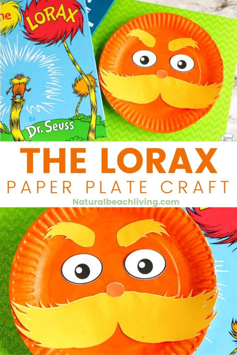 The Lorax Paper Plate Craft with Free Lorax Template - Natural Beach Living