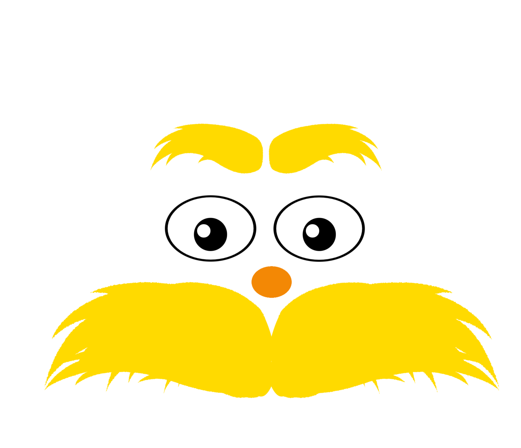 Mustache Photos Printable Cut Out Printable Lorax Mustache Template
