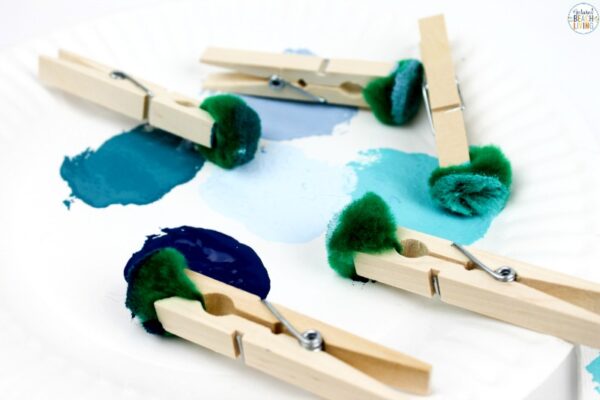 Ocean Art Preschool Activity - Easy Art Project for Kids - Natural