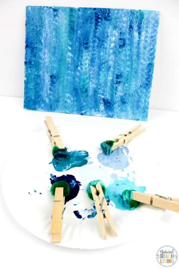 Ocean Art Preschool Activity - Easy Art Project for Kids - Natural