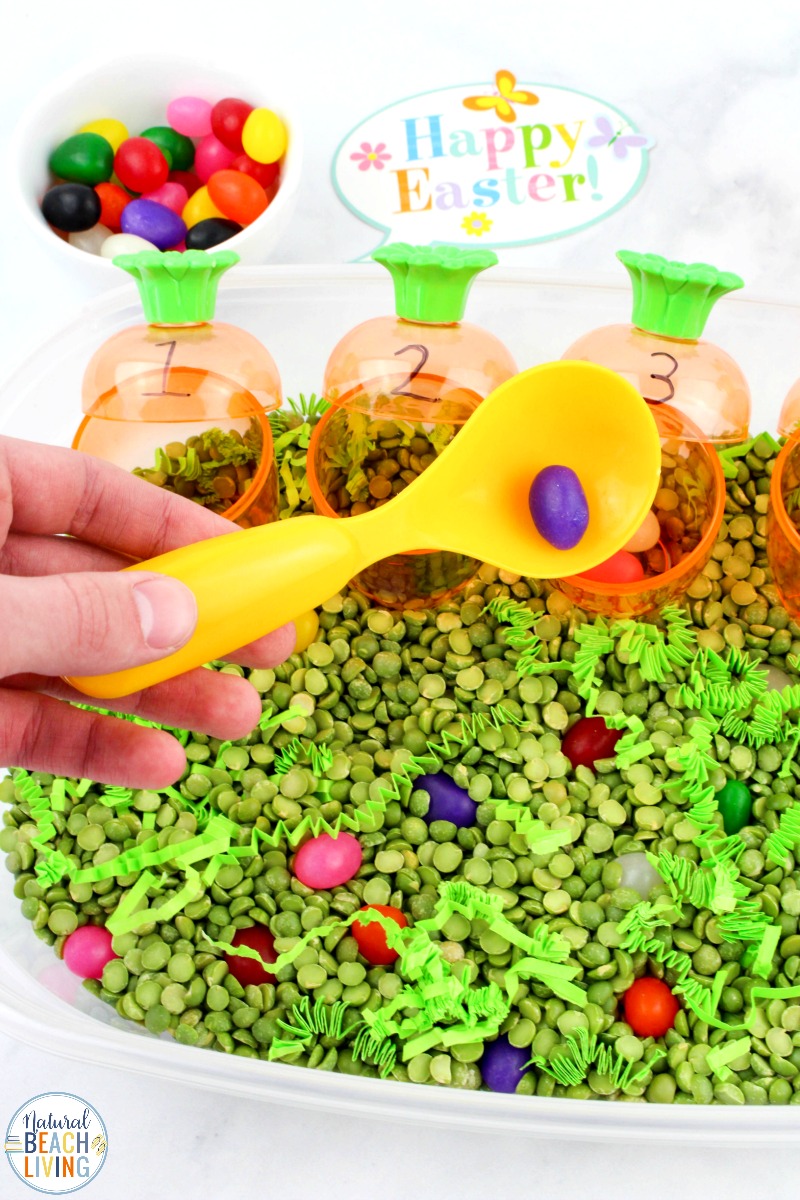 Jelly Beans Easter Sensory Bin for Toddlers and Preschoolers