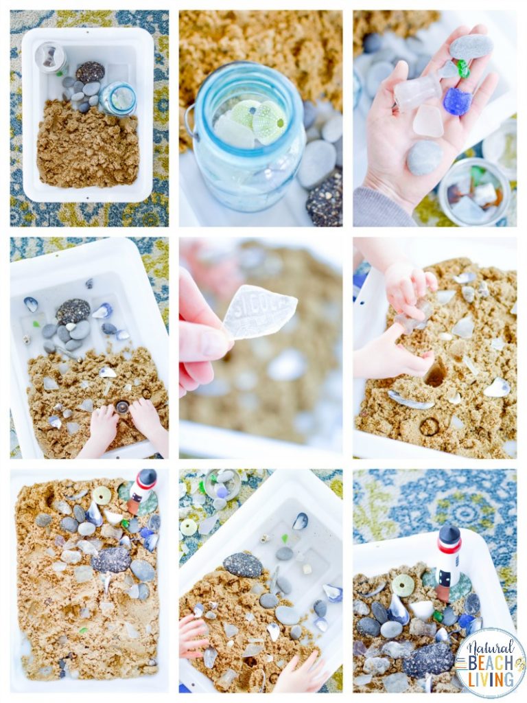 This Beach Sensory Bin is so much fun! The kids will love the fact they can have a little bit of messy play and creativity, too! Add Ocean Sensory Activities for Toddlers and Preschoolers to your themed learning or summer activities. 