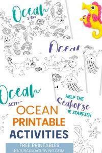 free printable ocean activity pages for preschoolers and kindergarten natural beach living