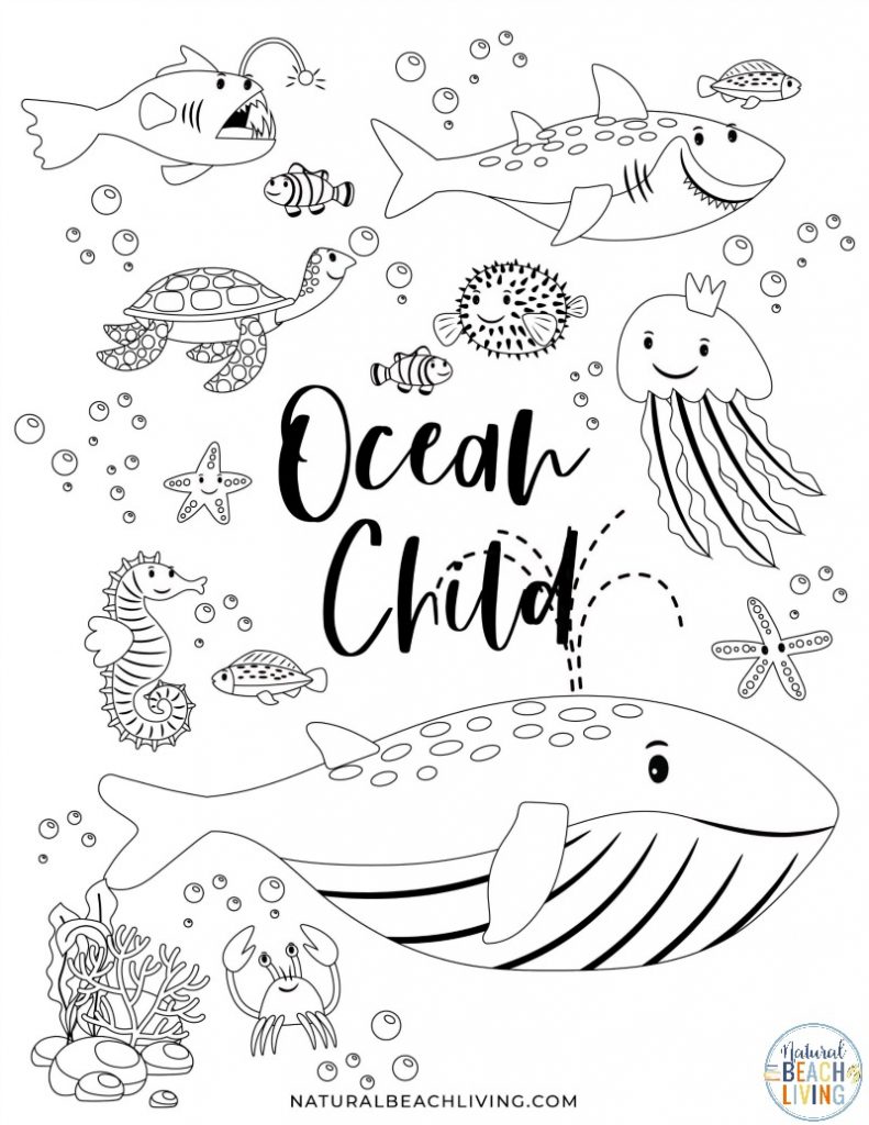 Free Printable Ocean Activity Pages For Preschoolers And Kindergarten Natural Beach Living