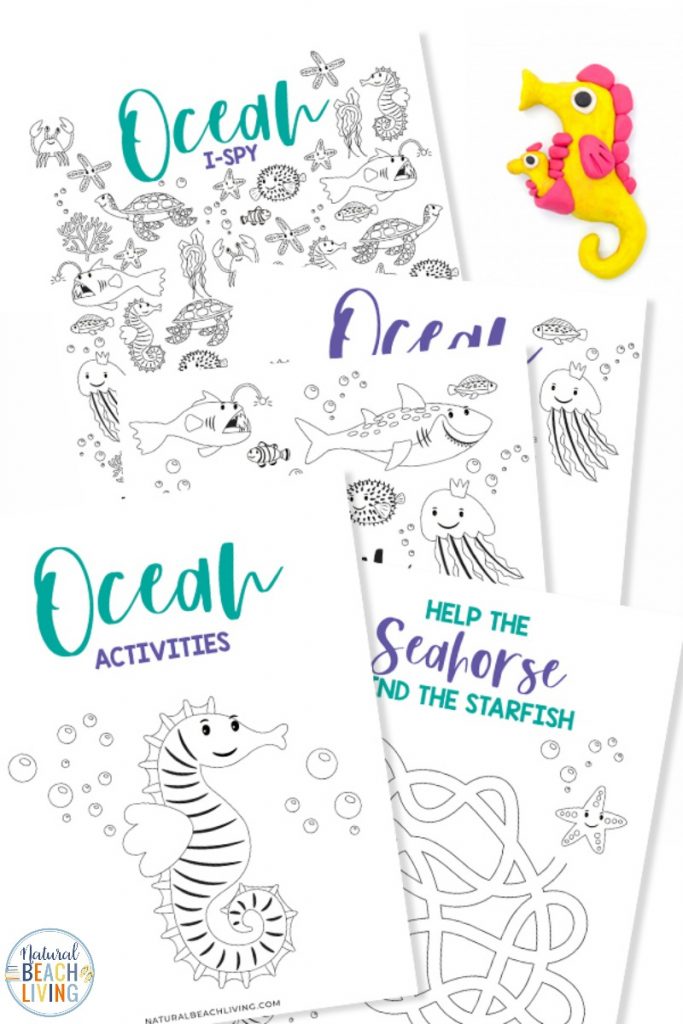 This Free Printable Ocean Activity Pack is so much fun for early learners! Engage your preschoolers and young children with an exciting summer theme full of hands-on learning with these free preschool printables.