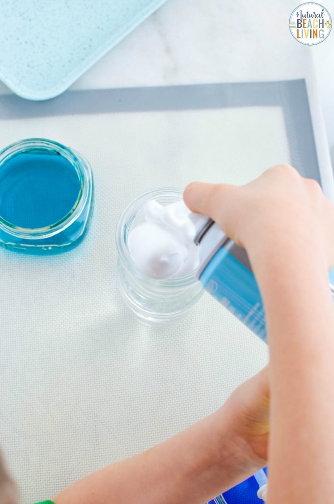 This Rain Cloud in a Jar Experiment is such a simple science experiment and Making a rain cloud in a jar is a fun and easy way to teach children how it rains. Only a few supplies are needed for this weather activity for kids.