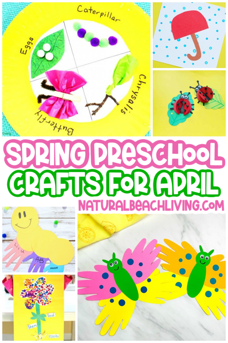 30+ April Preschool Crafts – Spring Art and Craft Activities