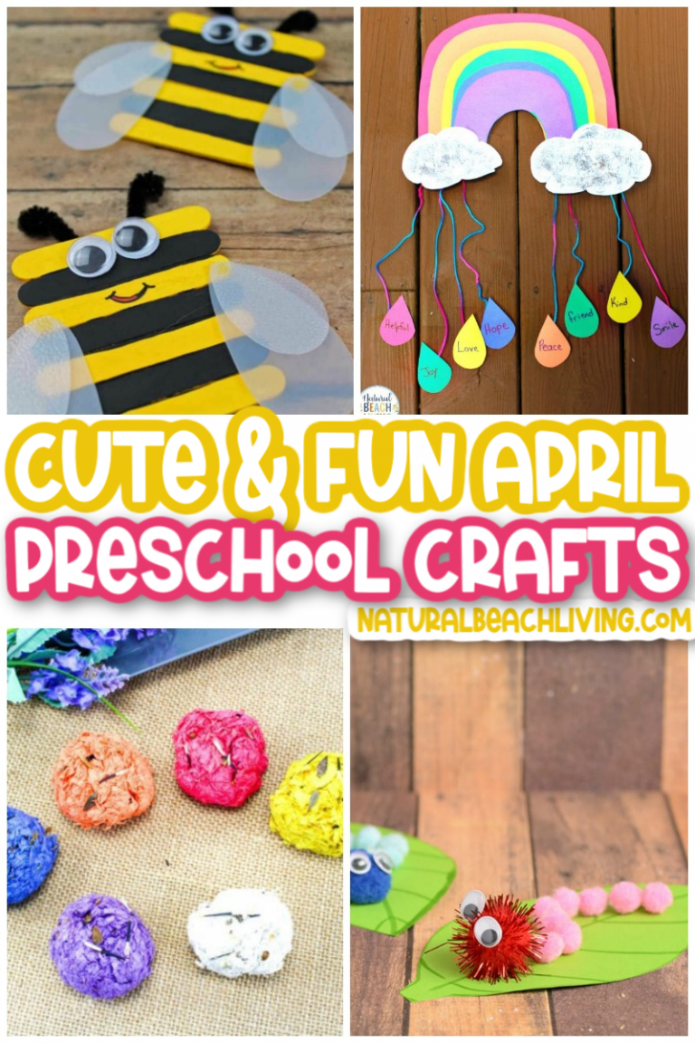 30+ April Preschool Crafts - Spring Art and Craft Activities - Natural