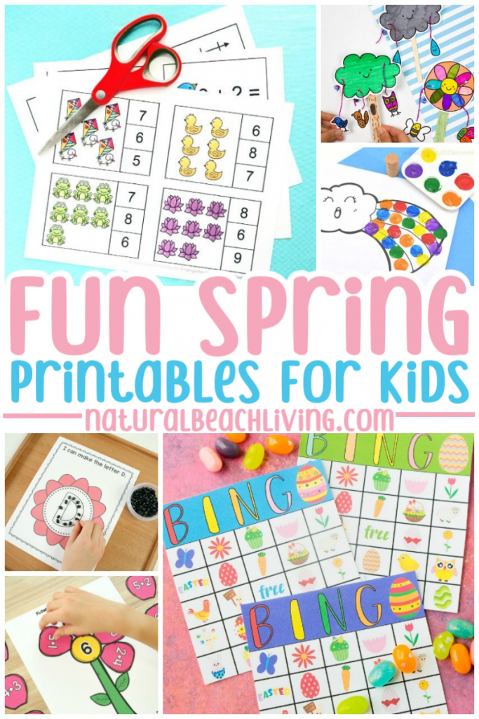 Here you will find over 70 Spring Printable Activities for Kids, These are Fun Printable Activities like scavenger hunts, flower themes, life cycles, spring printable games, literacy skills, math activities and so much more. Printable Activities for Toddlers and Preschoolers, and Free Printable Worksheets for Kindergarten. 