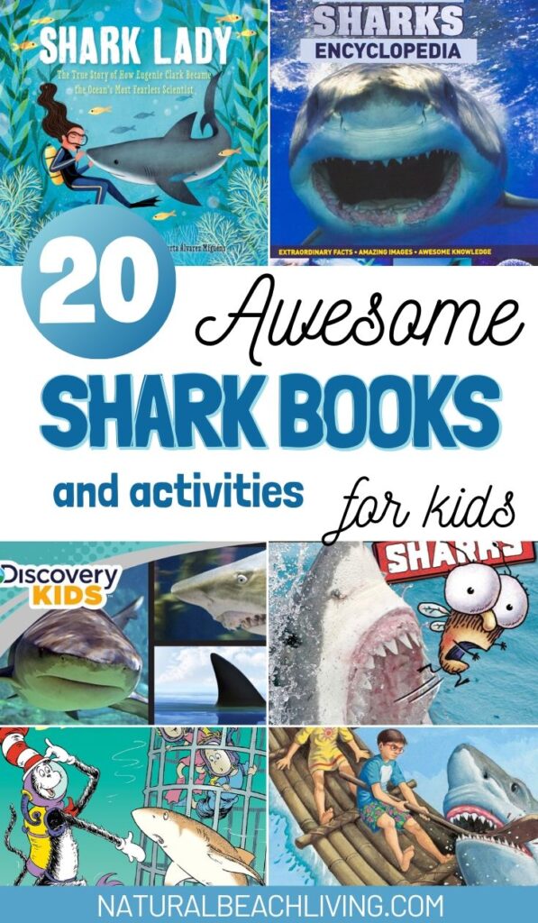 The Best Shark Books for Kids, Here you'll find the ultimate shark books, Activity books for kids, Fiction and non- fiction books for kids, Add these to your Ocean Theme, Under the Sea Preschool or just for something great to read. Shark Week Activities too. 