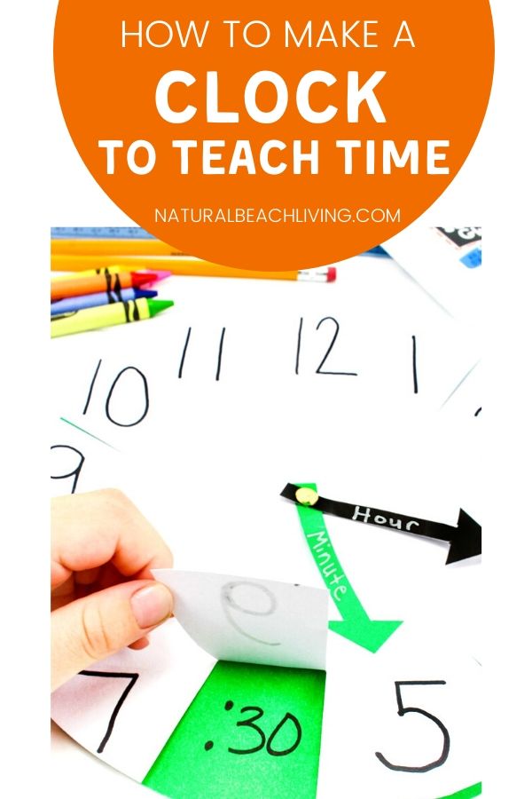 How to Teach Telling Time to kids with Activities for Teaching Time and an Easy Clock Activity, Use this DIY learning clock to help teach your kids to tell time. It perfect for hands on activities to Teach Time, Your kids will love these Fun Ways to Teach Time