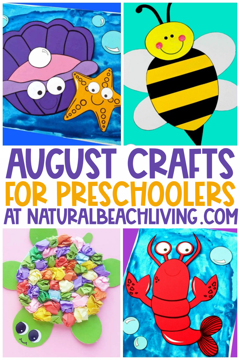 40+ August Preschool Crafts – Summer Art and Craft Activities