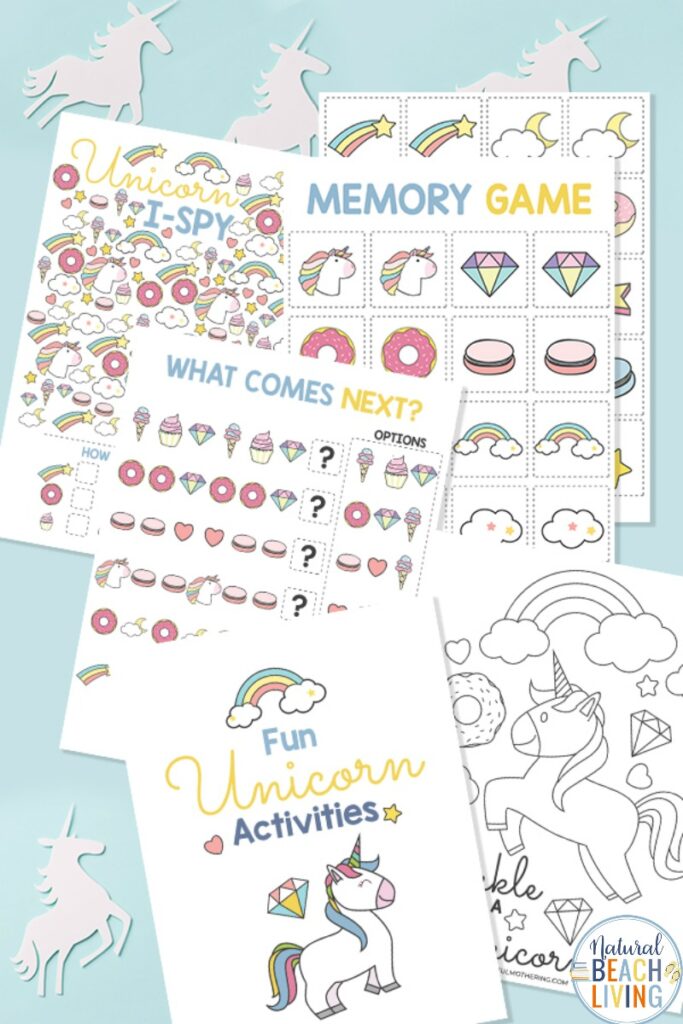 unicorn activities printables for kids natural beach living