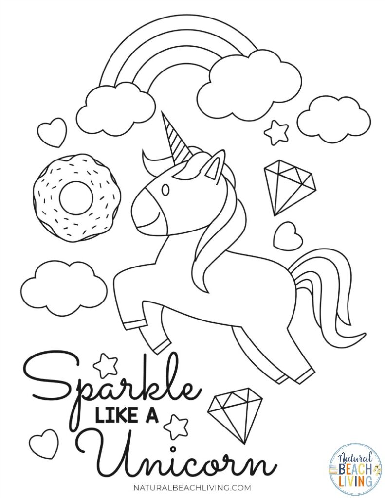 unicorn activities printables for kids natural beach living