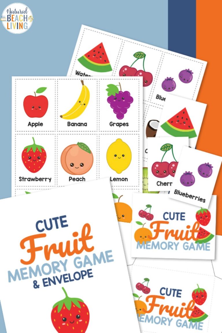 Fruit Matching Game Printable and Healthy Eating Activities for Kids ...