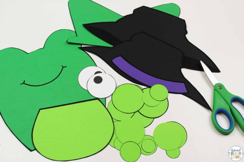 This Halloween Frog Craft and Writing Prompt Activity is so much fun for kids. A Frog Witch Craft and Halloween Writing Prompt for kids of all ages. Grab this Halloween Frog Craft Activity free and enjoy it for a fall activity. Halloween Frog Template 