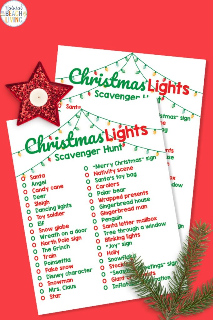  Get your Christmas Scavenger Hunt free printables HERE. This is such a great way to create an epic Christmas Scavenger Hunt. Perfect for Toddlers and preschoolers but also a great free Printable Christmas Scavenger Hunt for the family. It's exciting, simple and certain to provide hours of fun. 