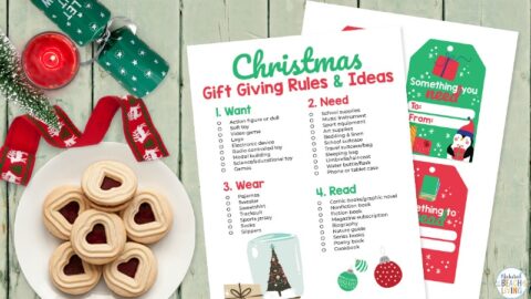 Four Gift Rule for Christmas Printable and Free Christmas Gift Tags - Natural Beach Living