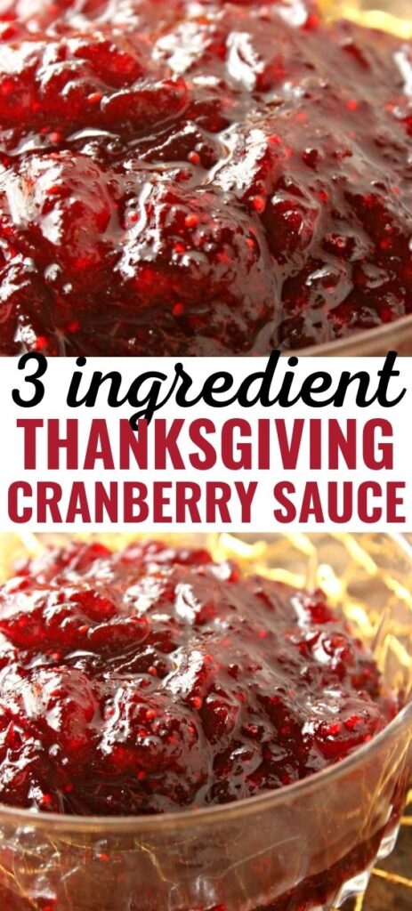 The Best homemade cranberry sauce recipe for Thanksgiving and Christmas! Easy homemade cranberry sauce and you only need 3 ingredients! #thanksgiving #cranberries #sidedish #cranberrysauce #homemadecranberrysauce #easycranberrysauce 