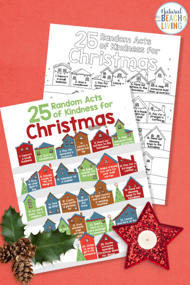25 Random Acts of Kindness for Christmas – Free Kindness Coloring Pages