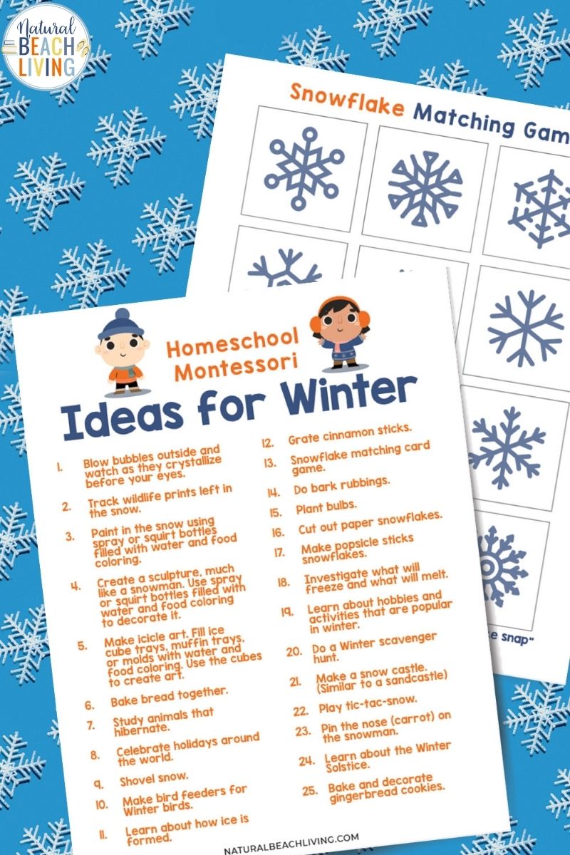 Montessori Activities for Winter and Winter Printables
