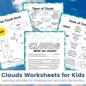 Clouds Activities for Kindergarten and Types of Clouds Activities