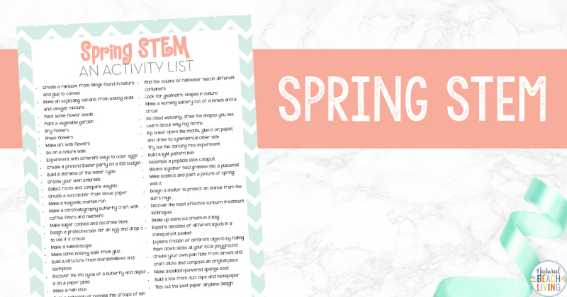 Here you'll find all kinds of STEM Spring Activities that incorporate science, technology, engineering, and math in your learning this Spring. Make them STEM challenges all season long or just pick out a few fun STEM Activities to try out. Spring STEM Activities and STEAM for homeschooling or in a classroom. 