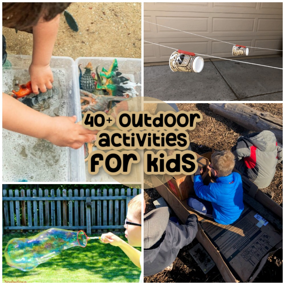 Help your kids unplug and get moving with more than 40 outdoor activities for kids. Many of these activities are cheap or free, so you don't have to break the bank to keep your kids entertained. Getting outdoors is also an excellent way to spend time together as a family. Spring Activities and Summer Activities Kids will love.