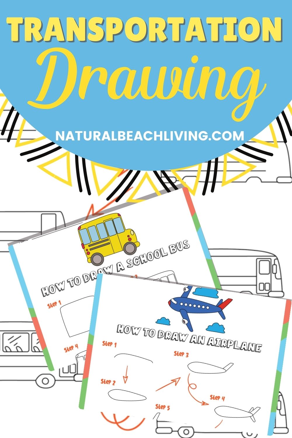 How to Draw Transportation Theme Natural Beach Living