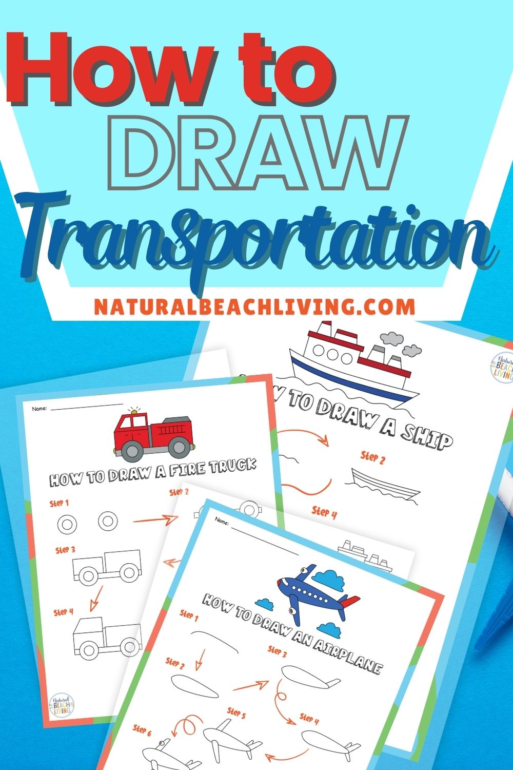 How to Draw Transportation Theme