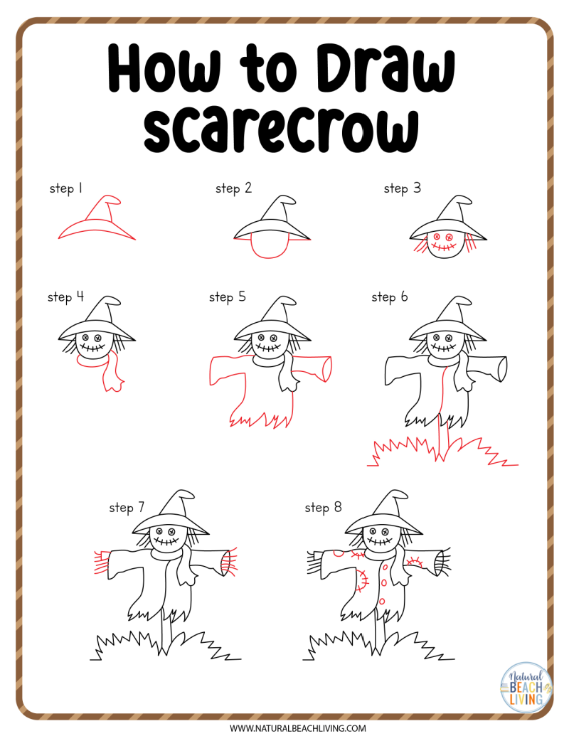 Your children will love these Scarecrow Worksheets, you'll find everything from How to draw a scarecrow, Scarecrow Coloring Pages, Scarecrow Writing Prompt, Build a scarecrow activity, Scarecrow Craft Template, and more and these fun Scarecrow Activities are Free 