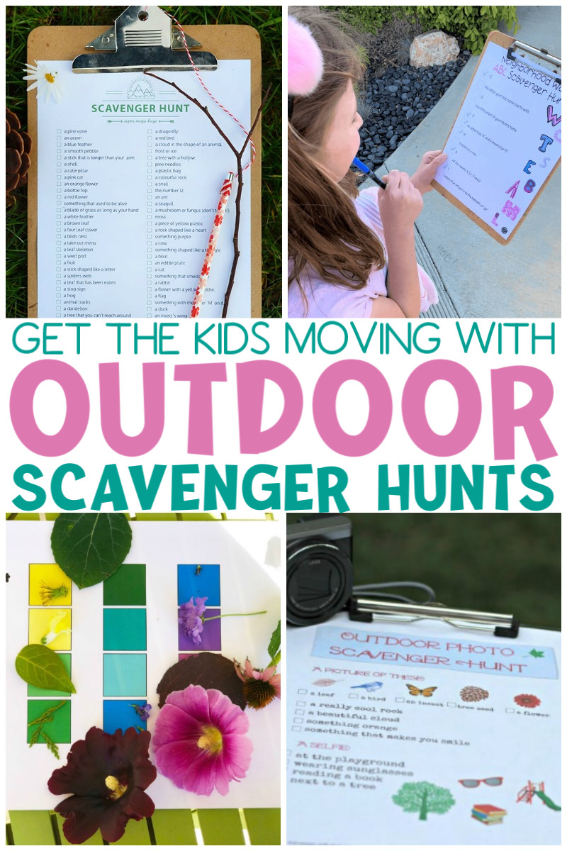 These outdoor scavenger hunt ideas add exploration, observation, and sensory input to your child's playtime. outdoor scavenger hunt ideas for the backyard, the beach, the campground, the forest, and so much more. You'll even find photo scavenger hunts and Gratitude scavenger hunts too