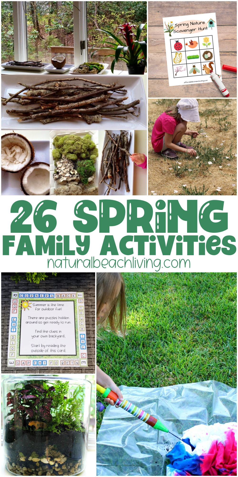 Step outside, enjoy the fresh air and have great family time with some of these fun spring activities for families. From exploring nature, and homemade bird feeders, to scavenger hunts, and family art projects together, there's something here for everyone. 
