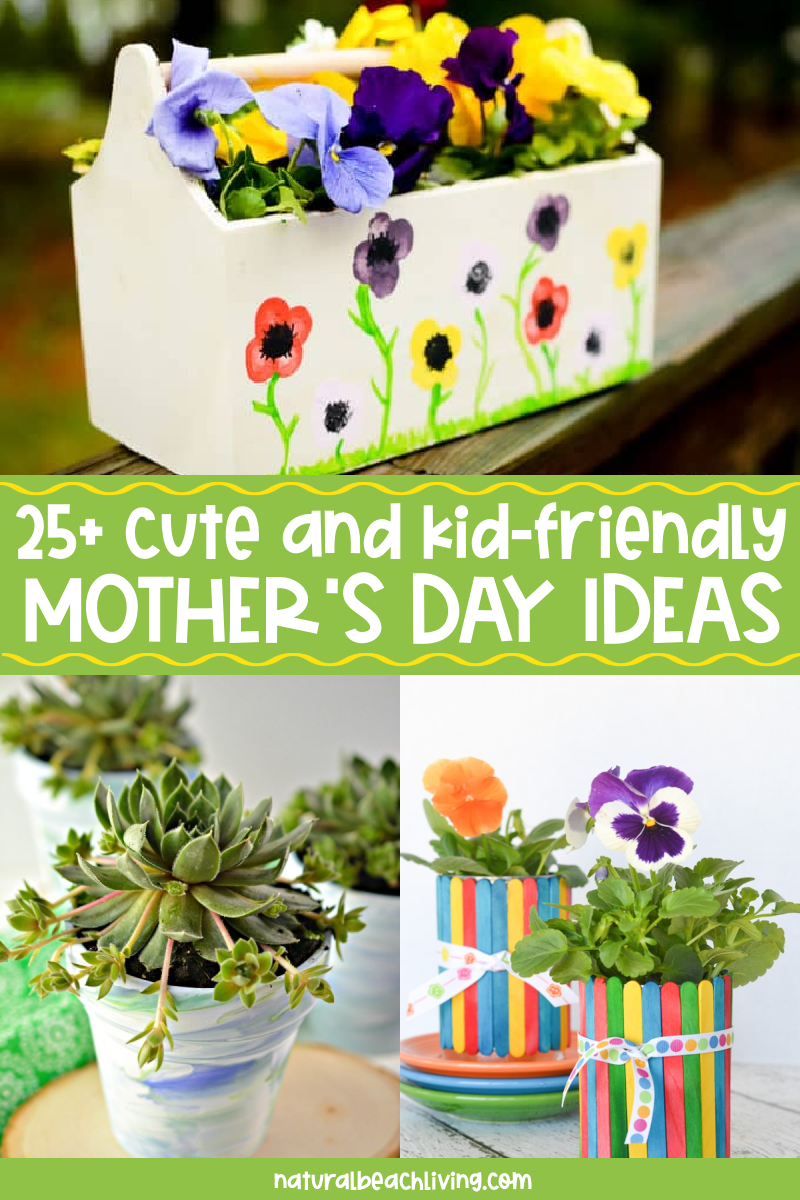 Here are some terrific Mother's Day ideas for kids that are easy, fun, and memorable. From making mom DIY jewelry and flower pots, flower crafts, Mother's day cards, and Mother's Day art for kids. There are so many great Mother's Day Ideas here. 