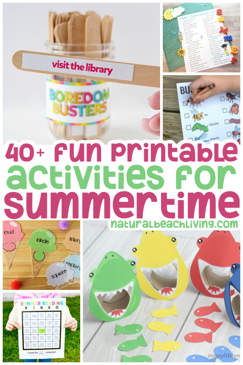 45+ Fun Printable Summer Activities for Kids