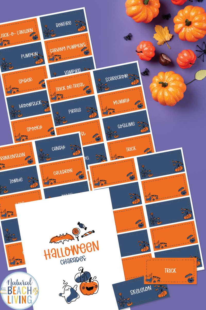 Discover these free printable Halloween charades cards and more great Halloween games and Halloween activities this October. Halloween Games for the whole family.